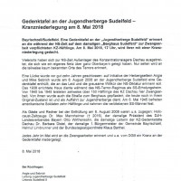 Gedenktafel an der Jugendherberge am Sudelfeld - Kranzniederlegung 2018